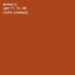 #AB461C - Fiery Orange Color Image